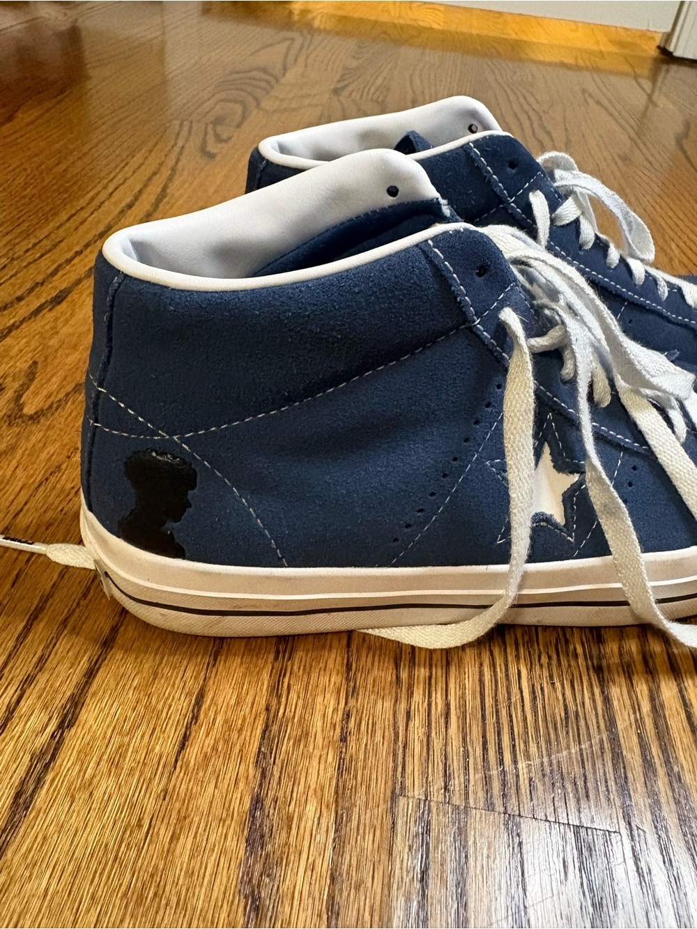 Navy High Top Converse - Picture 2 of 8